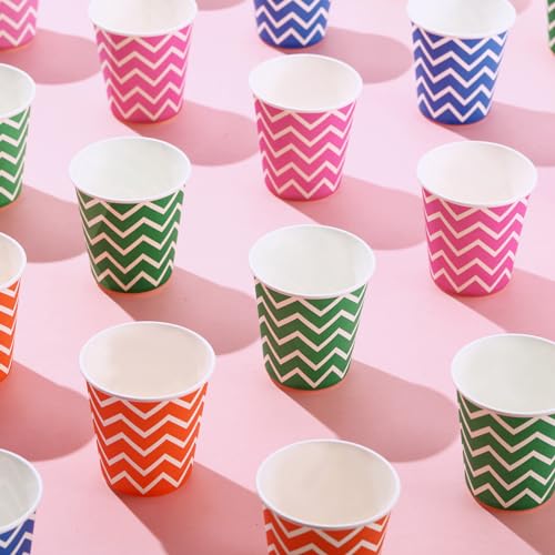 [300Pack] Paper Cups, 3oz Disposable Bathroom Cups, Mouthwash Cup, Cold Disposable Drinking Cup for Party, Picnic, BBQ, Travel, and Event (Strip) - color: Strip