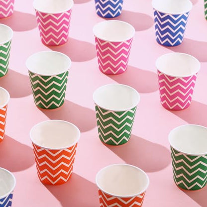 [300Pack] Paper Cups, 3oz Disposable Bathroom Cups, Mouthwash Cup, Cold Disposable Drinking Cup for Party, Picnic, BBQ, Travel, and Event (Strip) - color: Strip