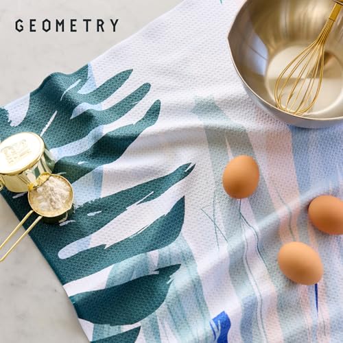 GEOMETRY Kitchen Tea Towels - Quick Dry Microfiber Dish Towels for Kitchen Create, 18" x 30" 1 Pack - color: Pretty Petals, style: Kitchen Towel - Single
