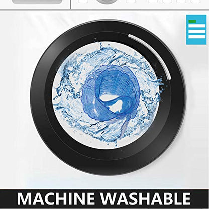 WELTRXE Non Slip Bathtub Mat, 35 x 16 Inches Bathroom Pebbles Shower Mat with Suction Cups, Drain Holes, Suction Bath Mats for Tub Machine Washable - Clear Blue - color: Pebbles-clear Blue, size: 35" x 16" (Rectangular)