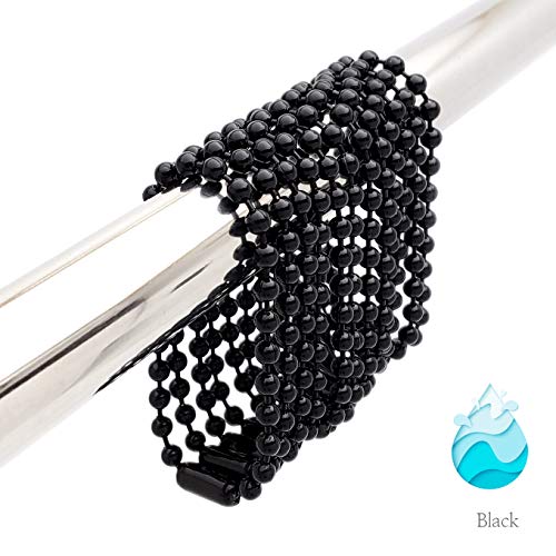 Shower Curtain Hooks Rings, Shower Hooks for Bathroom Shower Rods Curtains, Set of 12 Hooks, spa-Quality Look-Black - color: Black, size: 6 Inch