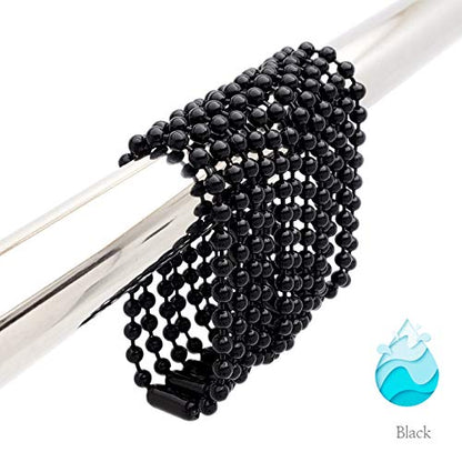 Shower Curtain Hooks Rings, Shower Hooks for Bathroom Shower Rods Curtains, Set of 12 Hooks, spa-Quality Look-Black - color: Black, size: 6 Inch