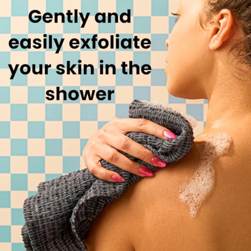 Full Body Scrubbing Shower Towel, Rich Lather Nylon Towel for All Skin Types, Easy Rinse and Clean, Exfoliate Dead Skin and Cleanse Impurities, Japanese Exfoliating Washcloth