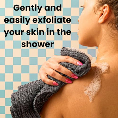 Full Body Scrubbing Shower Towel, Rich Lather Nylon Towel for All Skin Types, Easy Rinse and Clean, Exfoliate Dead Skin and Cleanse Impurities, Japanese Exfoliating Washcloth