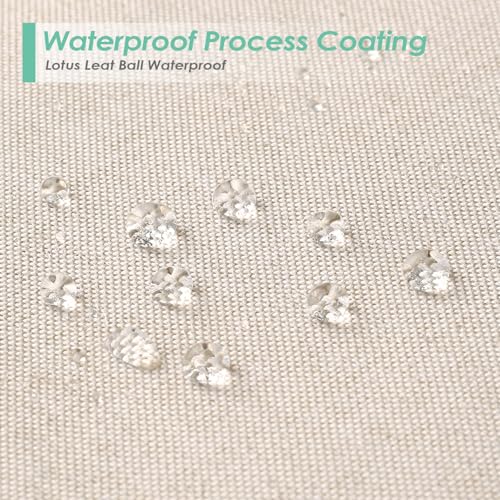 Extra Long Natural Linen Textured Shower Curtain Set with Hooks, Beige Boho Farmhouse Bath Shower Curtains for Bathroom Neutral Cloth, Hotel Luxury, Weighted, 72W x 96L, Cream - color: Cream | With Hooks, size: 72"W x 96"L (Pack of 1)