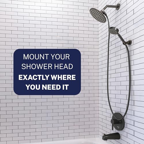 HammerHead Showers Solid Metal Handheld Showerhead Holder Wall Mount, Adjustable Screw-Mounted Pivot Ball, Shower Hose Holder, Fits Most Handheld Showerheads, Oil Rubbed Bronze - style: Oil Rubbed Bronze