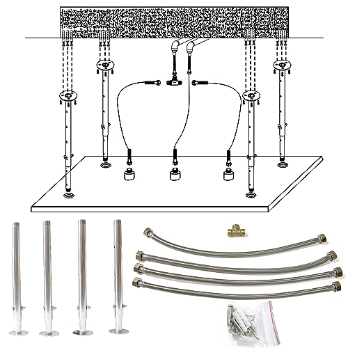 Dual Functions Luxury High Pressure Rain Shower Head, 16"x32" Large Ceiling Full Body Shower Head with Silicone Nozzles Rectangle Mist Showerhead, Modern Chrome Finish - color: Chrome, style: 2 Modes - Rainfall&Mist