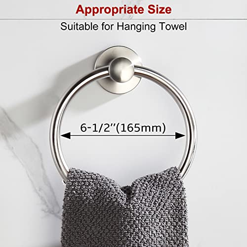 BGL Brushed Nickel Towel Ring Brushed Nickel Hand Towel Holder Stainless Steel Towel Ring for Bathroom 2 Pack - color: Brushed Nickel(2 Pack)