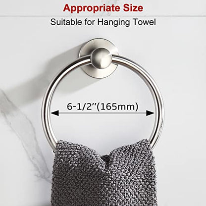 BGL Brushed Nickel Towel Ring Brushed Nickel Hand Towel Holder Stainless Steel Towel Ring for Bathroom 2 Pack - color: Brushed Nickel(2 Pack)