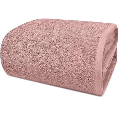 DAN RIVER Pack of 1 Oversized Bath Sheet, 40 x 80 Inches, Dusty Rose | 100% Cotton Jumbo Bath Towel with Extra Large Coverage, Lightweight Feel, Super Soft & Quick Dry - color: Dusty Rose, size: 40x80" Oversized Bath Sheet