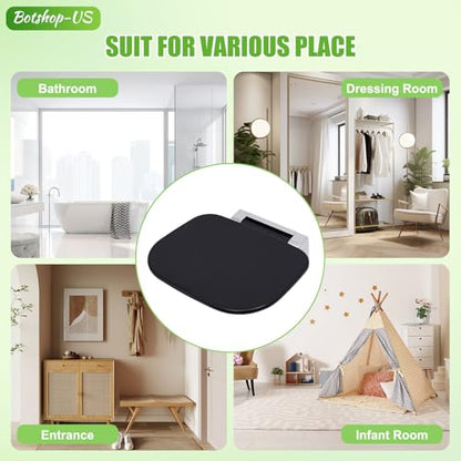 Folding Shower Seat Wall Mounted Show Seat for Adults Foldable Shower Bench Shower Seat Stool for Inside Shower Fold Up Bathroom Stool Floating Shower Seat Chair, 440lbs Capacity