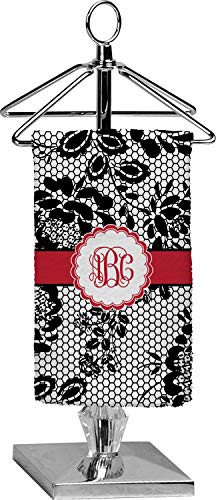 YouCustomizeIt Personalized Black Lace Finger Tip Towel - Full Print
