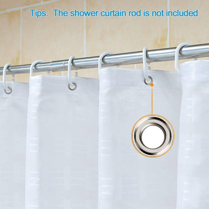 Waffle Weave Shower Curtain 60 Inches Long for Walkin Tub with 12PK Hooks | Water-Repellent Fabric 12PK Hooks - color: White, size: 70"W x 60"L (Pack of 1)