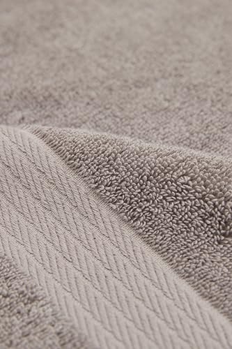 Ozdilek 6-Piece Bath Towel Set, 2 Bath, 2 Hand, 2 Wash, 100% Cotton Turkish Towels, 2 Bath Towels (30x60/550 GSM), 2 Hand Towels (16x30/575 GSM), 2 Washcloths (13x13/600 GSM) (Light Grey) - color: Grey