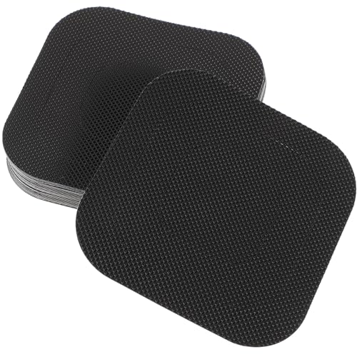 ARTIBETTER 20 Sheets Anti Skid Bathtub Stickers Bathroom Self-Adhesive Non Slip Stickers for Tub Shower Floor Safety Square Black - size: 10X10CM
