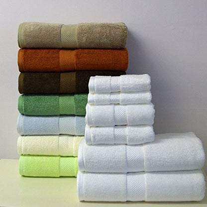 Rayon from Bamboo-Blend Towel Set, 6-Pieces, Baby-Blue - color: Baby Blue
