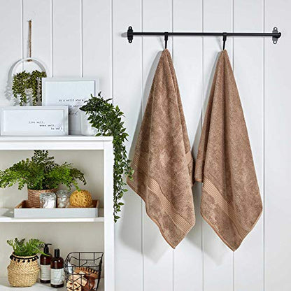 Christy Supreme Hygro 4 Piece Wash Cloth Set |100% Supima Cotton | Mocha Brown - color: Mocha, size: 4 Wash Cloths Set