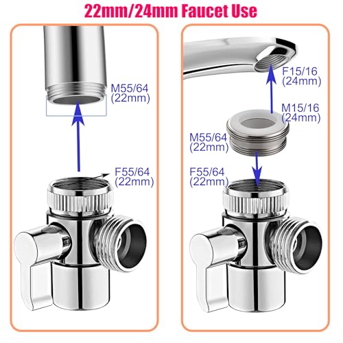 Handheld Bidet Sprayer Attachment Set G1/2 Toilet Bidet with 2M Hose - color: Silver