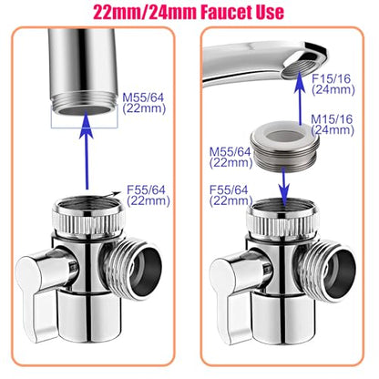 Handheld Bidet Sprayer Attachment Set G1/2 Toilet Bidet with 2M Hose - color: Silver