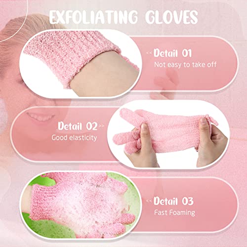 Didaey 104 Pcs Exfoliating Glove Bulk Shower Gloves with Hanging Loop Exfoliating Body Scrubber Dead Skin Remover for Body Bath Beauty Spa Massage Scrubs Men Women Bathing(Multicolor) - color: Multicolor
