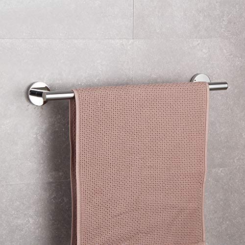 GERZWY 18-Inch Bathroom Single Towel Bar Stainless Steel Bath Towel Rack Contemporary Style Wall Mount, Polished Finish AG1101C45-JG - color: Chrome, size: 18 Inch (Pack of 1)