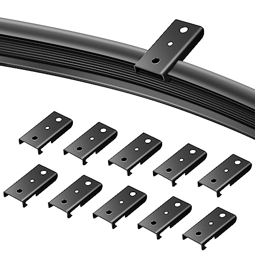 TOKPLNU Ceiling Mount Bracket for Flexible Bendable Curtain Track, Black Curved Curtain Rail Ceiling Mounting Hardware, 10 Pack - color: Black, size: 10Pcs Ceiling Mount Bracket
