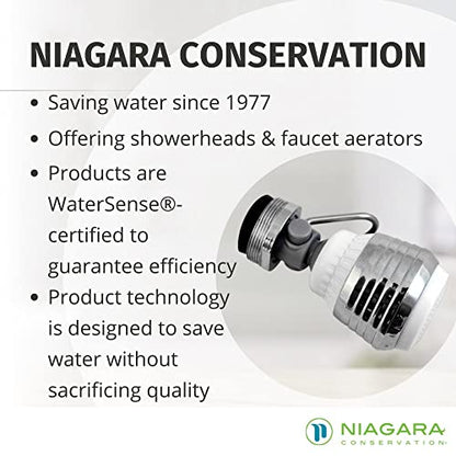 Dual Spray Swivel Faucet Aerator - Niagra Conservation | Sink Faucet Aerator with Low 1.5 GPM Flow Rate | (N3115P-FC)