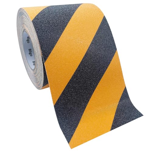 Anti Slip Safety Grip Tape 6 Inch x 60 Ft Heavy Duty Black & Yellow | Waterproof Non Skid Tread for Stairs, Steps, Floors, Staircases, Traction Caution Anti-Slip Strips Indoor/Outdoor Use - size: 6 Inch x 60 Ft