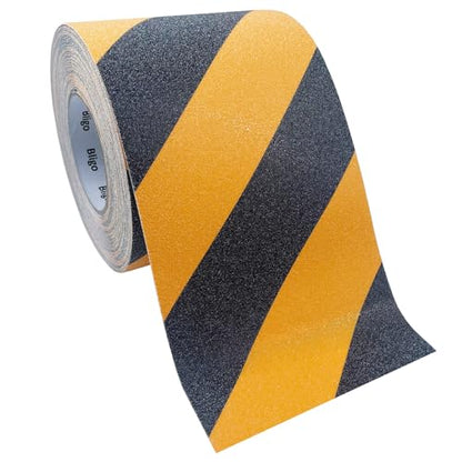 Anti Slip Safety Grip Tape 6 Inch x 60 Ft Heavy Duty Black & Yellow | Waterproof Non Skid Tread for Stairs, Steps, Floors, Staircases, Traction Caution Anti-Slip Strips Indoor/Outdoor Use - size: 6 Inch x 60 Ft