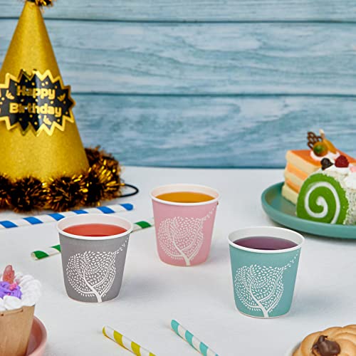 LITOPAK 300 Pack 3 oz Paper Cups, Colorful Disposable Mouthwash Cups 3 oz | Small Paper bathroom cups, 3 ounce paper cups, medicine, mouthwash, snacks, bath rinsing, paint mixing, and more - style: 300pack Colour mixture
