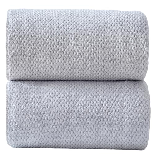 40x80 Inches Bath Sheets Towels for Adults Oversized Bath Towels Extra Large Luxury Super Soft Absorbent Quick Dry Microfiber (Gray, 2PCS) - color: 06_gray, size: Bath Sheet-2PCS