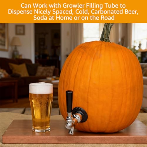 MRbrew 1-1/2" Beer Faucet Shank, Stainless Steel Beer Tap Shank 1/4'' Barb | Fits Refrigerator/Freezer Walls Cabinet Kegerator Beer Towers Jockey Box Panels Homebrew & Bar Draft Beer Dispenser - size: 1-1/2" Shank
