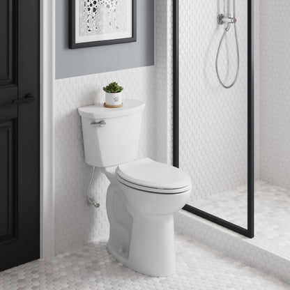 American Standard 215TA104.020 Cadet PRO Two-Piece Toilet, Seat not Included, Extra Tall Height, Left-Hand Trip Lever, 12-Inch Rough, Elongated Front, White, 1.28 GPF (Pack of 2) - size: 12" rough-in (Pack of 2)