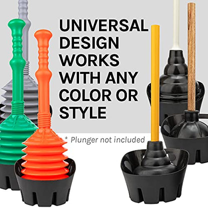 JS Jackson Supplies Universal Black Plastic Drip Tray for Toilet Plunger - color: Black