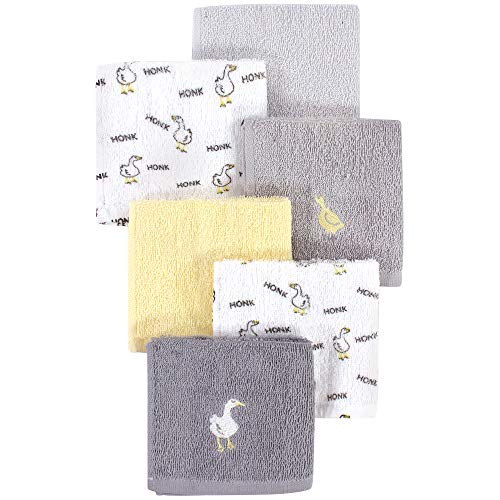 Luvable Friends Unisex Baby Super Soft Cotton Washcloths, Goose, One Size - color: Goose, size: One Size