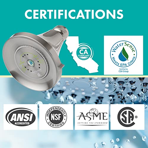 Niagra Conservation N3917BN Earth Luxe High Efficiency Showerhead, Brushed Nickel - color: Brushed Nickel, style: 1.75 GPM