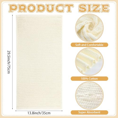 4 Pack Cream Hand Towels Waffle 100% Cotton 13x29 Inch | Soft Absorbent Bathroom Kitchen Use, Waffle Texture Quick Dry, Durable Cotton Washcloths Ideal for Guests Daily Needs - color: Cream