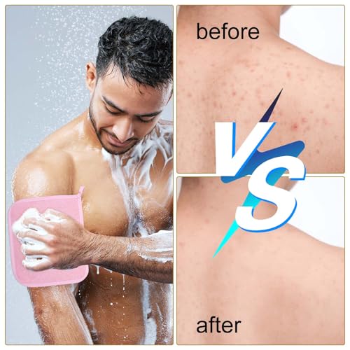 Molain 20 Pcs Exfoliating Washcloths, Double Sided Wash Cloths for Showering, Exfoliating body scrubber, Exfoliating Shower Towel for Women and Men
