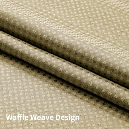Colorful Star No Hook Shower Curtain with Snap in Fabric Liner, Waffle Weave Heavy Duty Thick Shower Curtains with Mesh Top Window, Hotel Style Waterproof Bathroom Curtain Set, 72 x 87 Inch, Beige - color: Beige, size: 72"W x 87"L (Pack of 1)