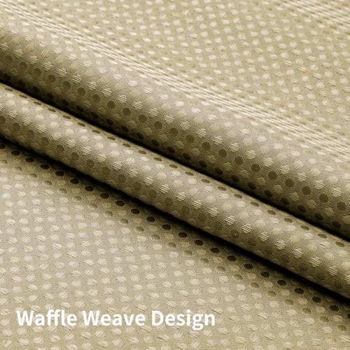 Colorful Star No Hook Waffle Shower Curtain with Snap in Fabric, Waterproof Shower Curtains with See Through Top Window, Hotel Luxury Heavy Duty Bathroom Curtain and Liner Set, 72'' x 75'', Beige - color: Beige, size: 72"W x 75"L (Pack of 1)