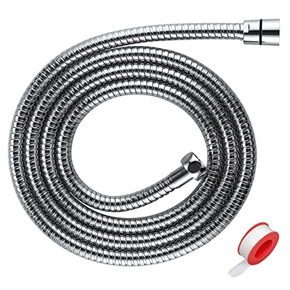 Extra Long Stainless Steel Shower Hose - Metal Kink-Free Handheld Shower Hose Extension with Brass Insert and Nut (79", Chrome) - color: Chrome
