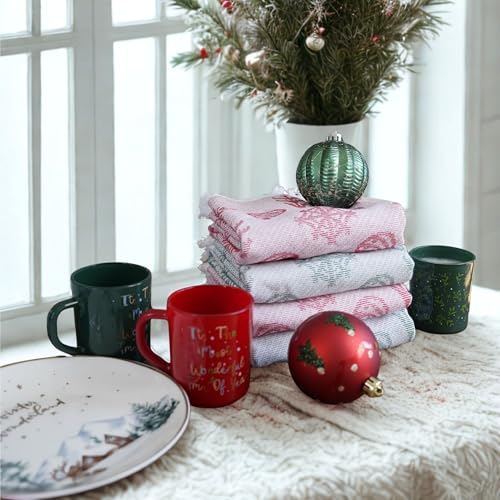 Christmas Hand Towels Set of 2, Festive Holiday Bathroom & Kitchen Towels (Santa's Pick) - color: Santa's Pick
