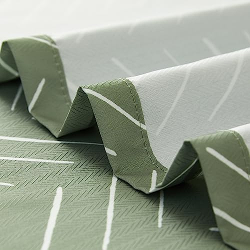 jinchan Sage Green Shower Curtain with White Herringbone Striped Zig Zag Chevron Waterproof Fabric Modern Farmhouse Shower Curtains for Bathroom with 12 Hooks 70x72 Inches - color: Chevron Sage Green, size: 70"W x 72"L (Pack of 1)