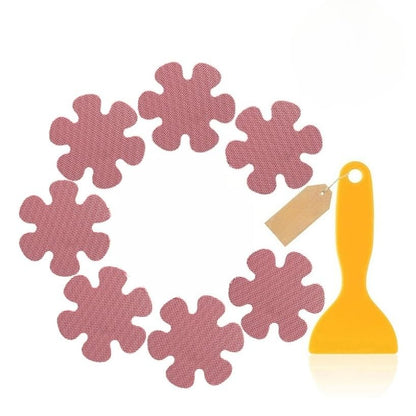 12 Pcs Flower Non Slip Bathtub Stickers Colorful Anti Slip Shower Floor Appliques Adhesive Decals with Scraper for Bathroom Safety