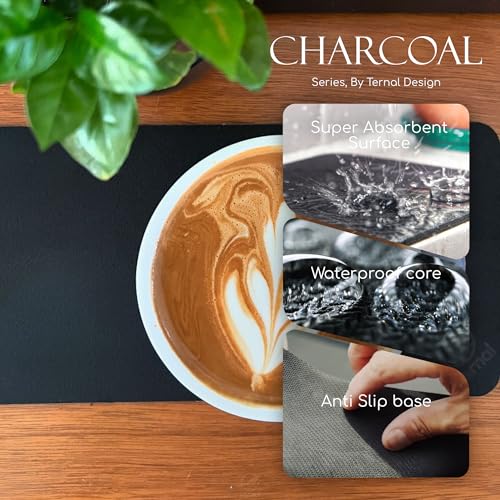 Ternal DripGuards Absorbent Counter Mat 2-Pack | Waterproof, Quick-Dry Coffee Bar Mat for Kitchen, Sink & Drink Station | Non-Slip, Spill-Proof Protector for Water, Oil & Syrup [3 x12in]. - size: 3x12in-Regular