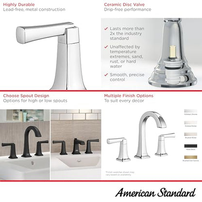 American Standard 7353801.002, Townsend 8-Inch Widespread 2-Handle Bathroom Faucet for Bathroom Sink, 1.2 GPM, Chrome - color: Polished Chrome