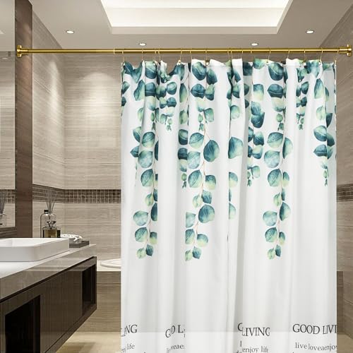 Heavy Duty Shower Rod, Adjustable Shower Curtain Rod, Expandable 47-84 Inch, Permanent Mount Shower Rod, Never Rust Stainless Steel For Window Curtain and Closet, Brushed Gold - color: BRUSHED GOLD