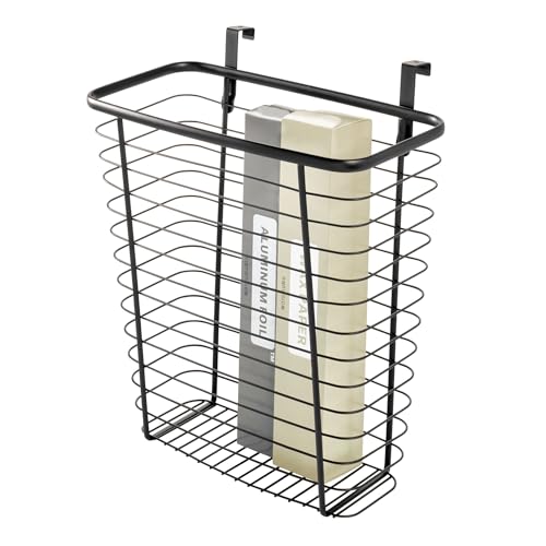 iDesign Metal Over-the-Cabinet Basket for Kitchen Storage - Matte Black - color: Matte Black