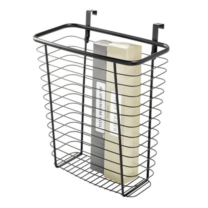 iDesign Metal Over-the-Cabinet Basket for Kitchen Storage - Matte Black - color: Matte Black