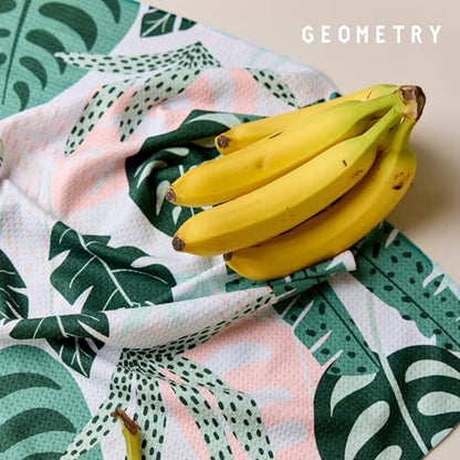 GEOMETRY Kitchen Tea Towels - Quick Dry Microfiber Dish Towels for Kitchen Diedre, 18" x 30" 1 Pack - color: Henley, style: Kitchen Towel - Single